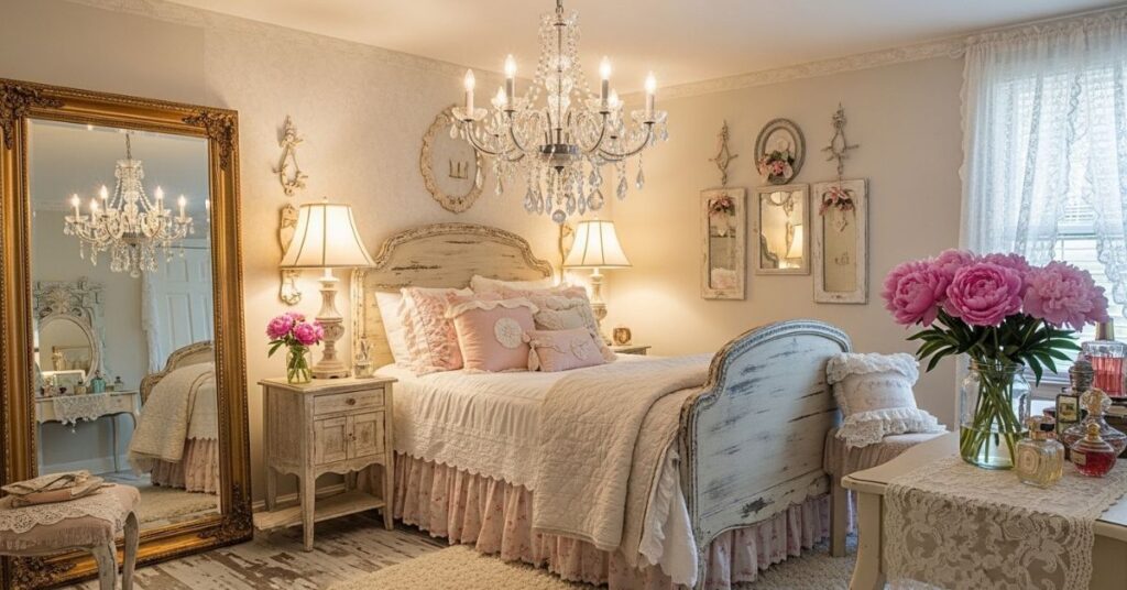 Shabby Chic Lighting Ideas Using Chandeliers and Lamps