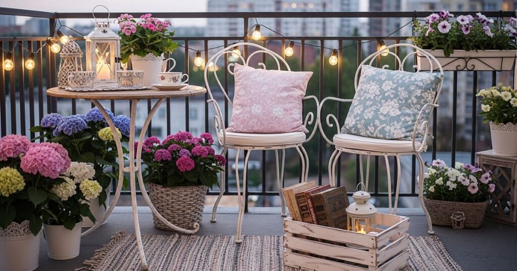 Shabby Chic Outdoor Decor for Patios and Balconies