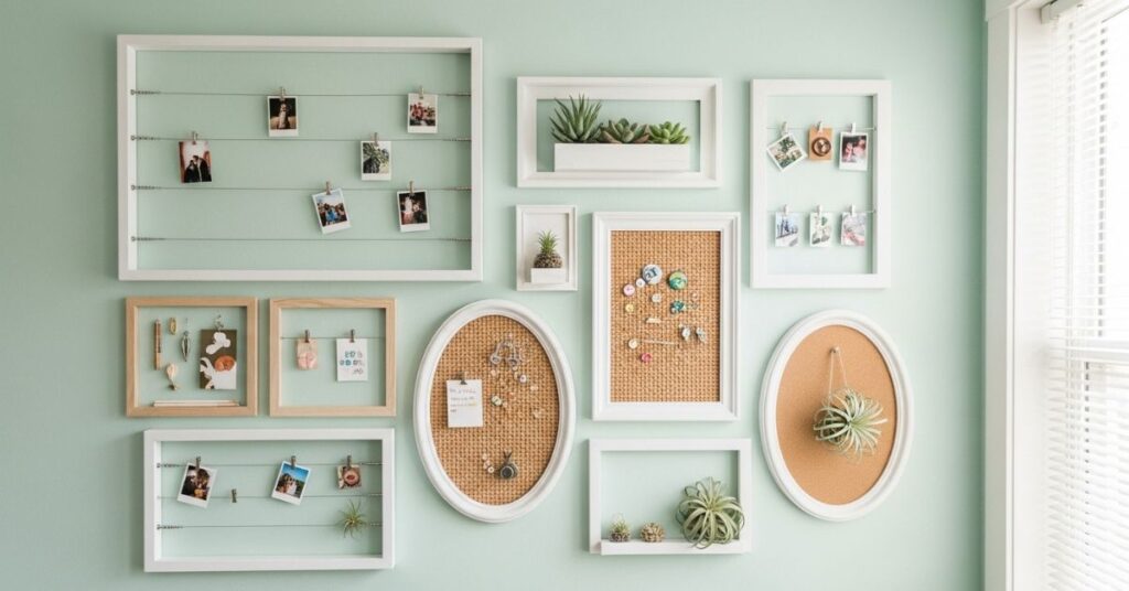 Transform Unused Picture Frames Into Wall Art & Organizers