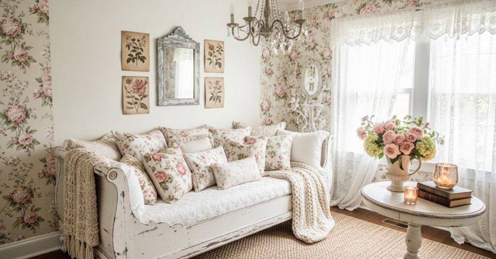 Vintage Floral Patterns for Romantic Shabby Chic Rooms