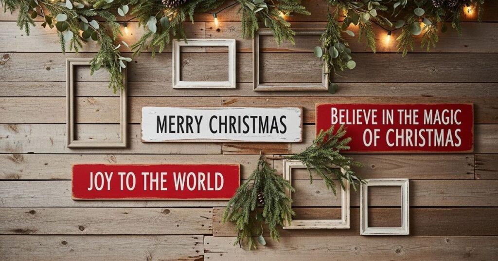 Vintage-Inspired Rustic Christmas Wall Decor