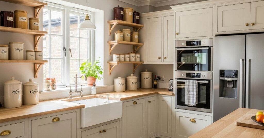 Vintage Kitchen Decor with Modern Functionality