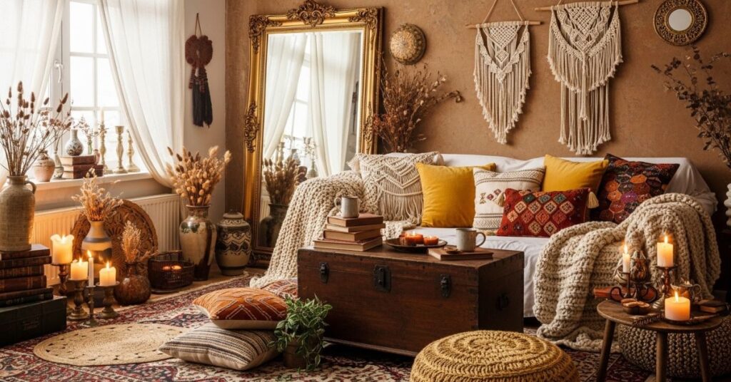 Vintage and Thrifted Finds in Boho Decor