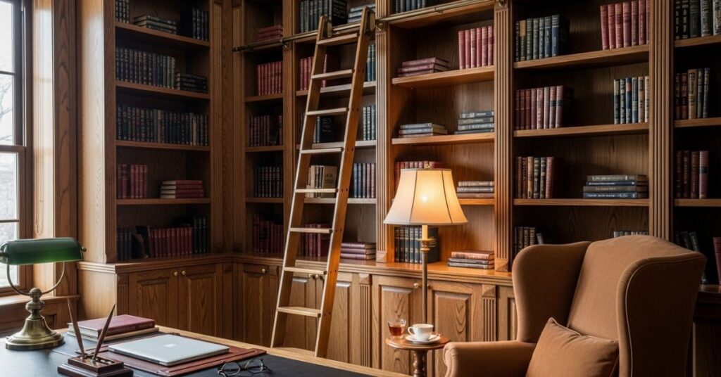 Wall-to-Wall Library Style Shelving