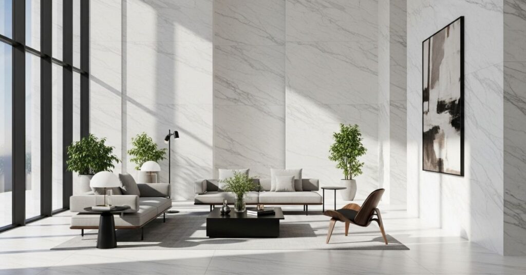 White Marble Interior Design Ideas