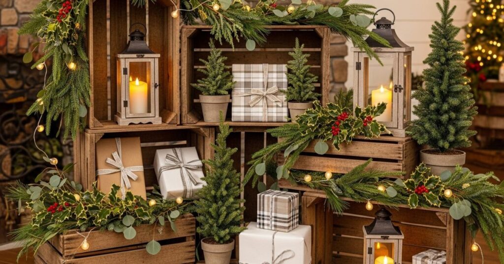 Wooden Crate Christmas Displays