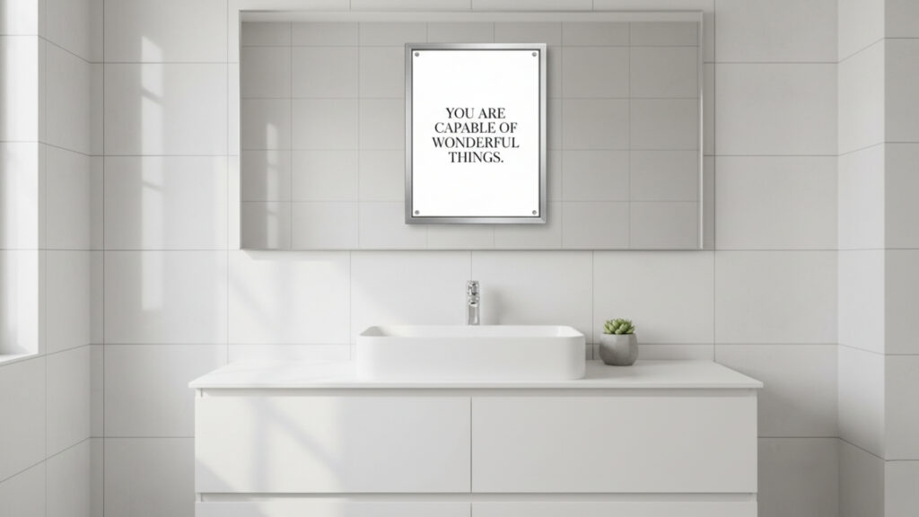 Bathroom Affirmation Wall Decor for Daily Positivity