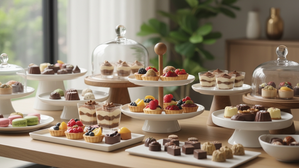 bite sized sweets for easy serving and clean presentation