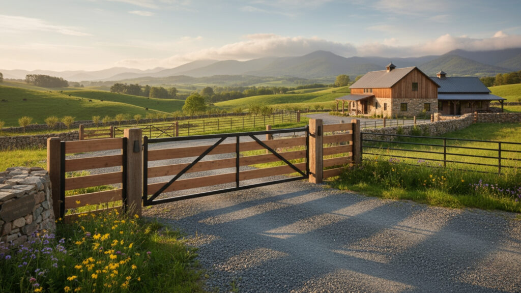 Blending Farm Gate Entrance Ideas With Property Style