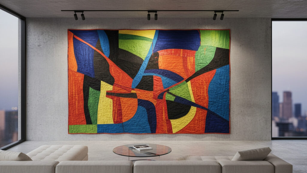 bold statement pieces in abstract quilt designs