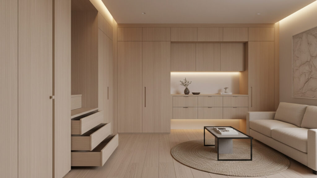 Built-In Storage Solutions for Clutter-Free Living