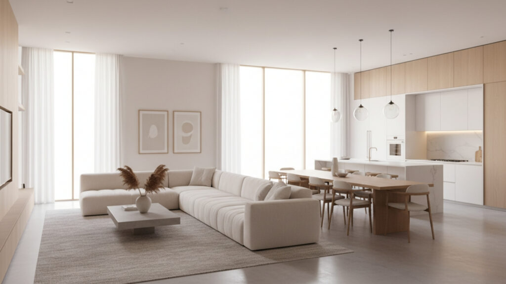 Centralized Living Areas in Open Concept Floor Plans