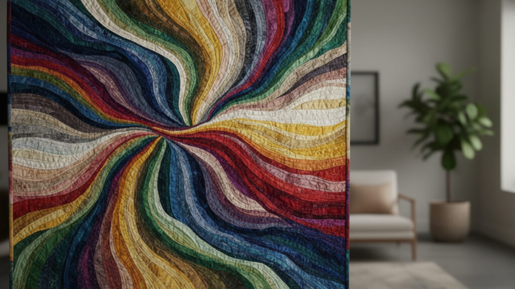 color play and visual impact in abstract quilt designs
