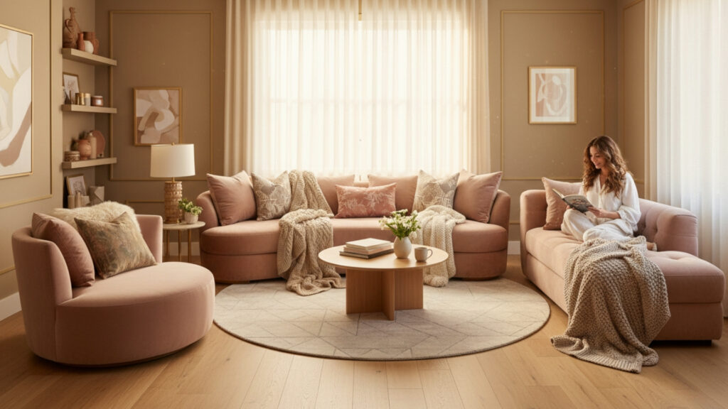 Comfortable Seating Choices for a Stylish Woman Cave