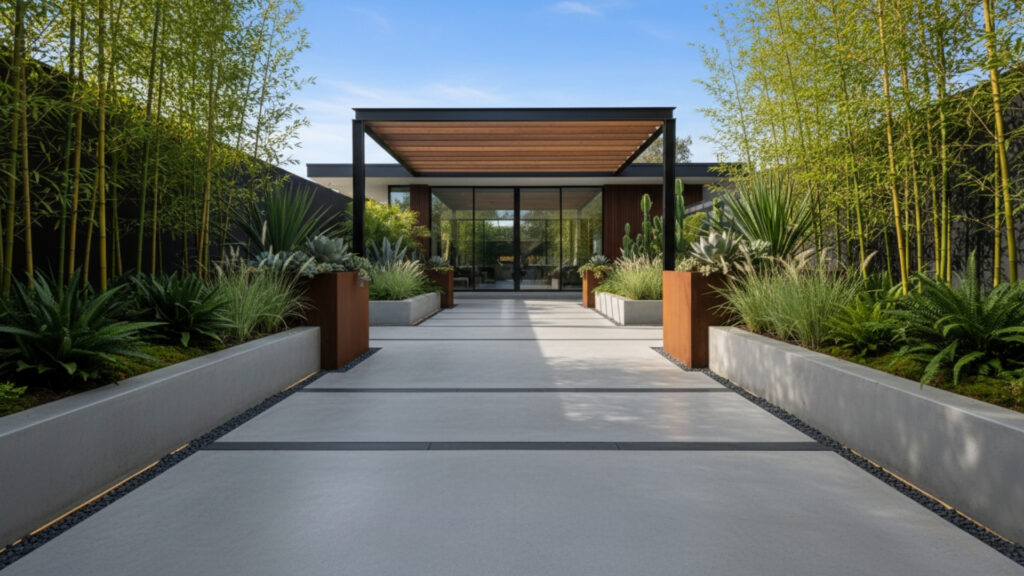 Concrete Walkway Design Ideas for Modern Garden Styles