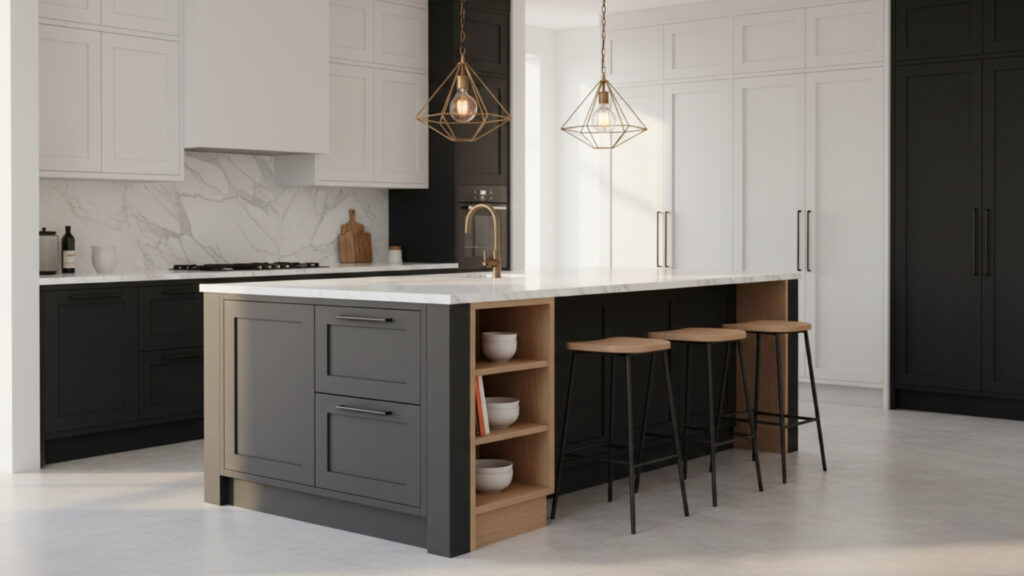 creating a kitchen island with ikea base units