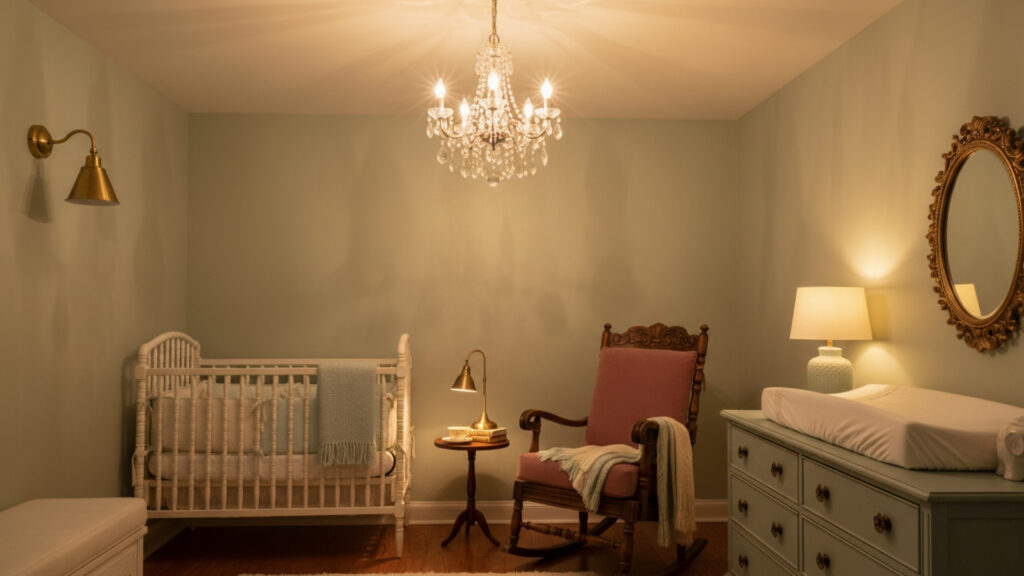 crystal or brass chandelier for elegant lighting