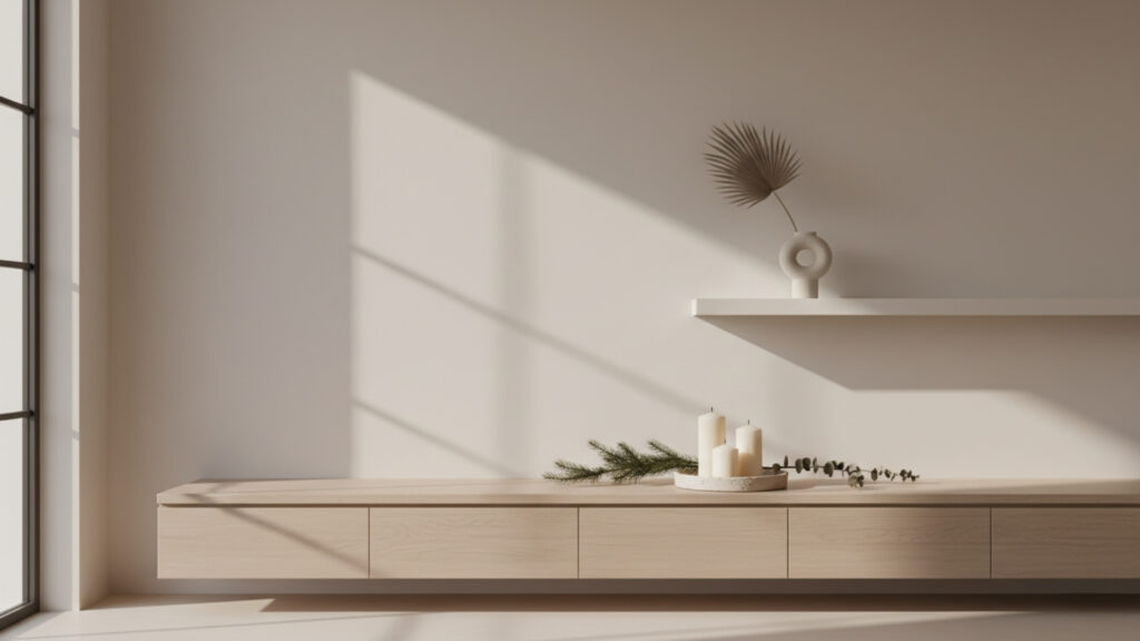 Decluttered Surfaces for Clean Holiday Styling