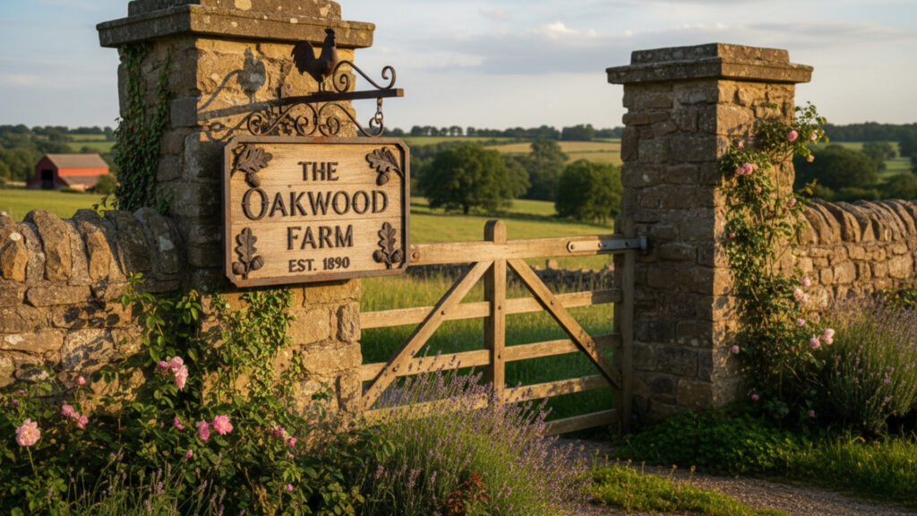 Decorative Signage in Farm Gate Entrance Ideas