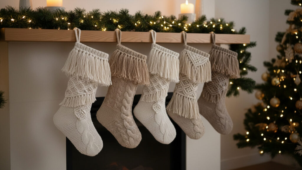 DIY Boho Stockings With Texture and Layers