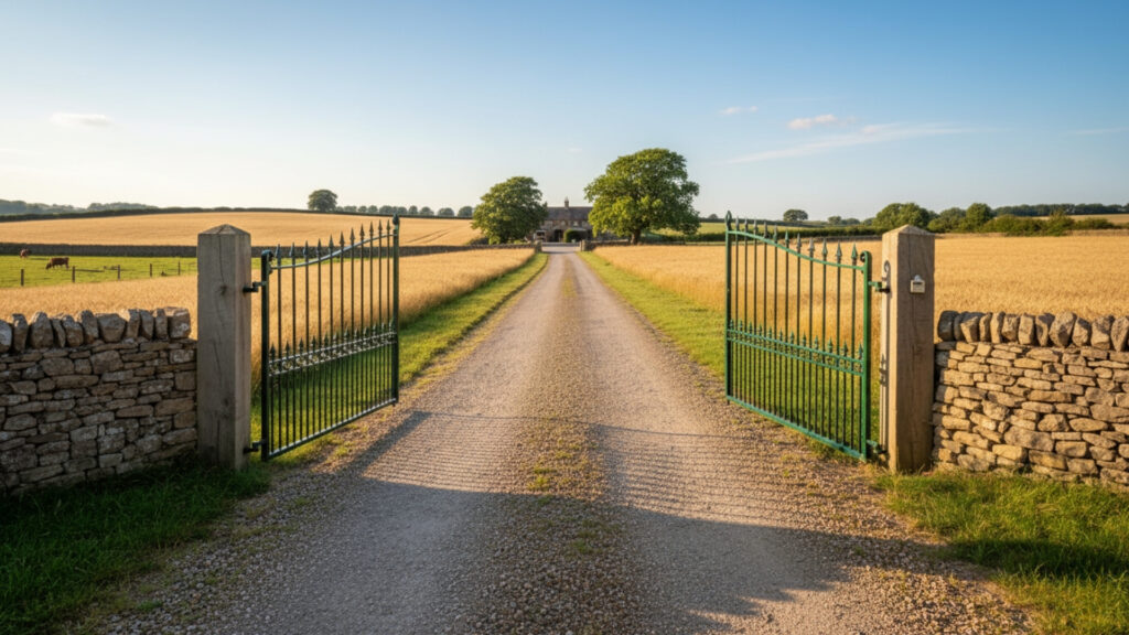Driveway Alignment in Farm Gate Entrance Ideas