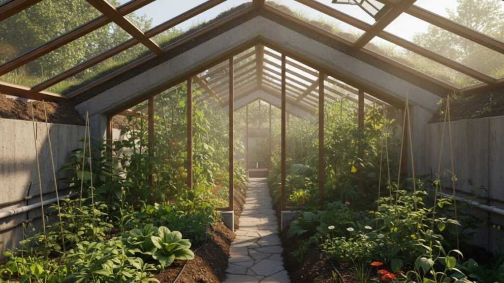 Earth Sheltered Structure for Natural Temperature Control