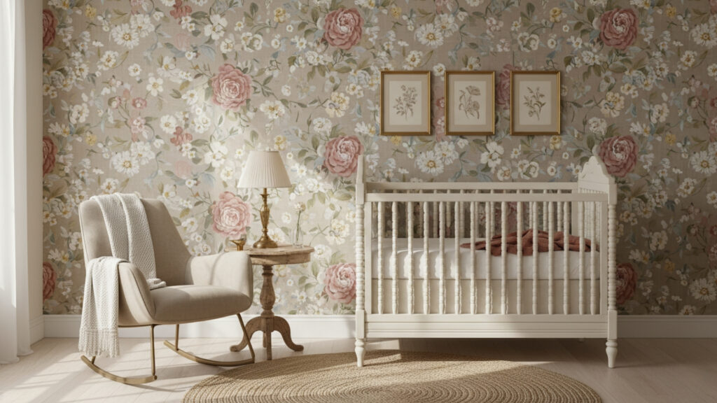 Floral Wallpaper for Timeless Nursery Charm & Grace