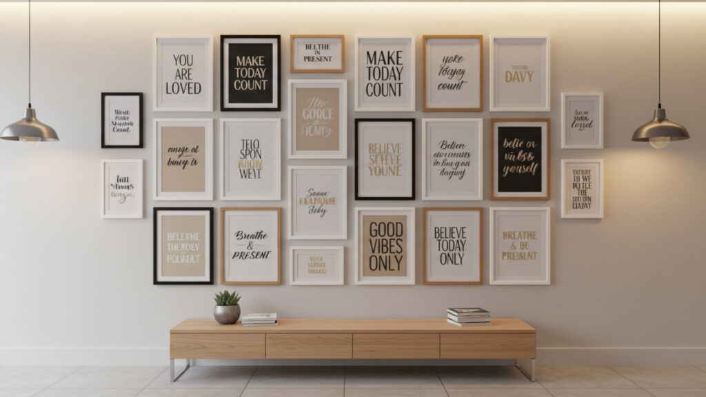 Framed Quote Gallery Walls for Personality