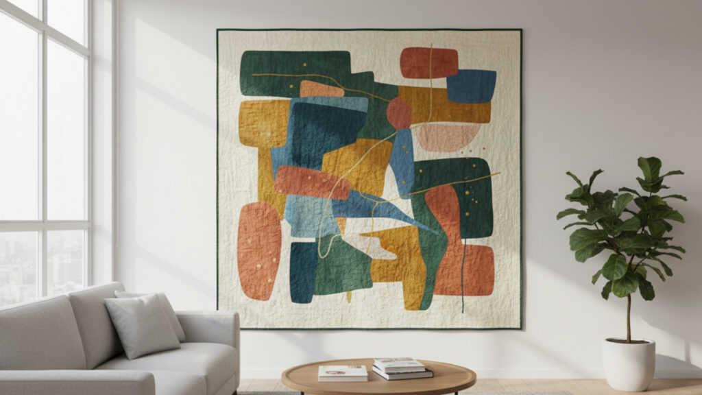 freeform layouts that define abstract quilt designs