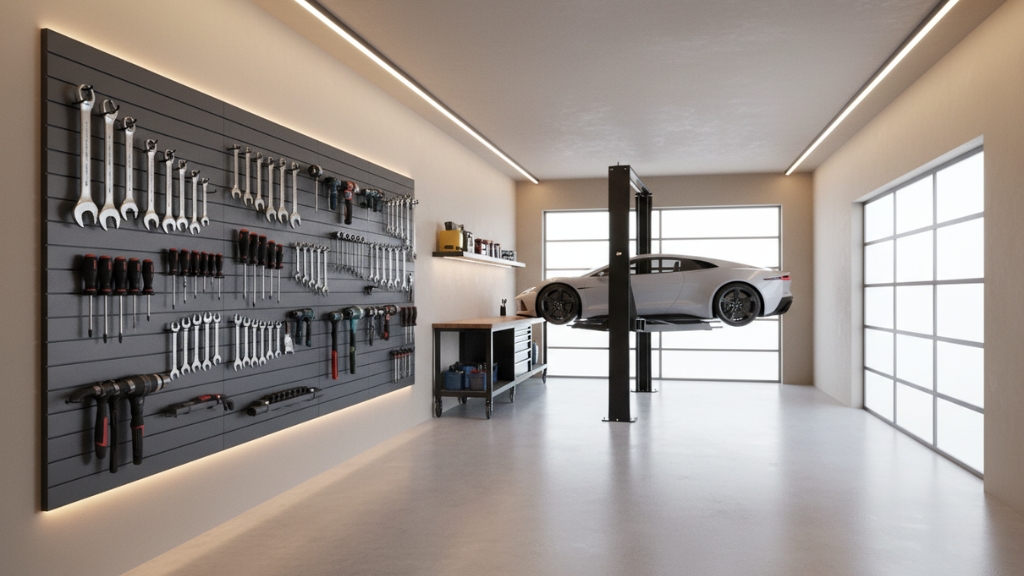 garage wall design and finishes for a modern look