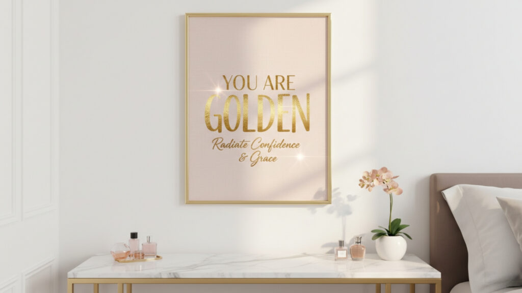 Gold Foil Affirmation Prints for Luxury Appeal