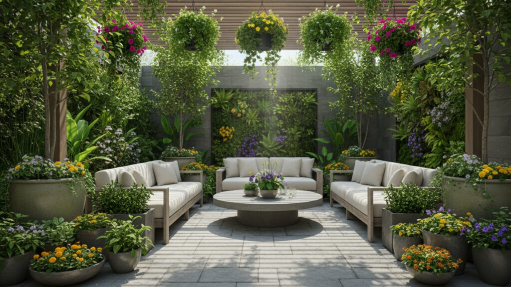 Greenery and Planters for Natural Freshness