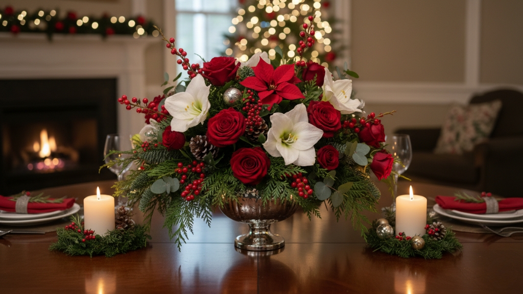 Holiday-Inspired Winter Floral Arrangements