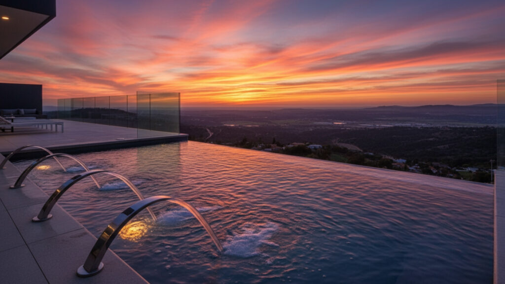 Infinity Edge Jacuzzis for Dramatic Effect