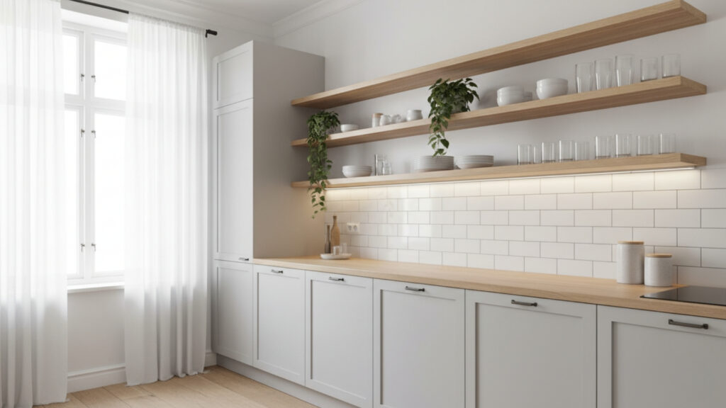 Installing Open Shelving for Display and Storage