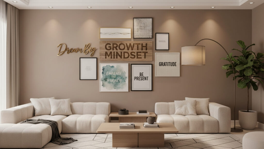 Layered Affirmation Art with Mixed Materials