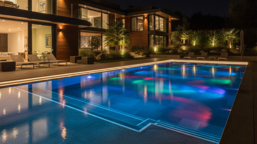 LED-Lit Pools for Nighttime Ambiance