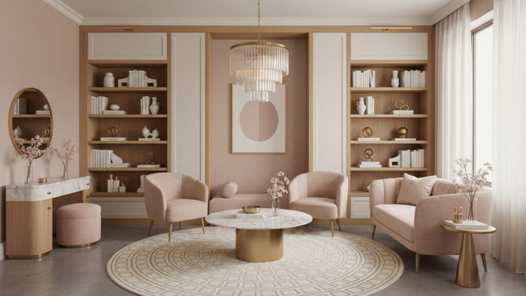 Maintaining Consistency in a Stylish Woman's Cave Design