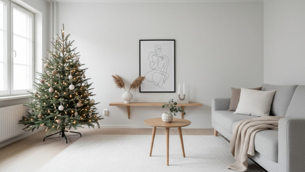 Minimalist Christmas Decor for Small Living Spaces