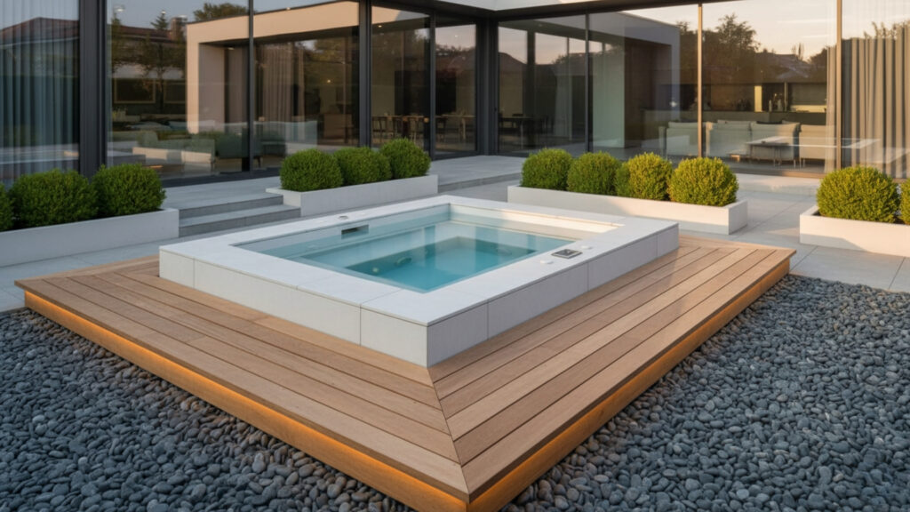 Modern Minimalist Jacuzzis with Clean Lines