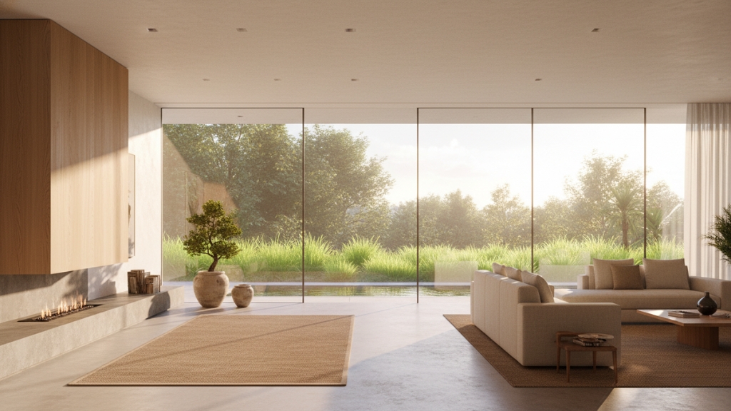 natural light integration through large windows