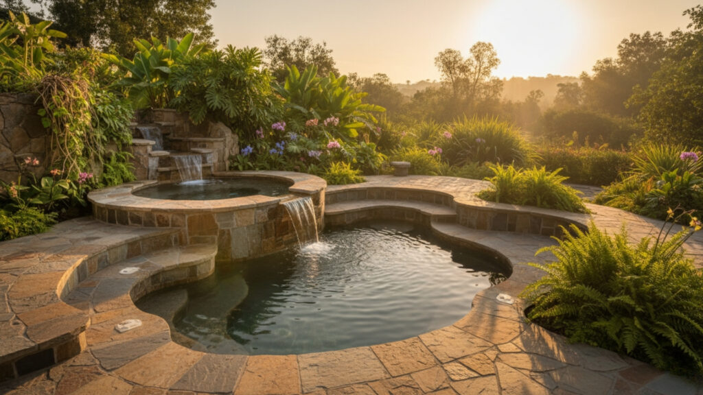 Natural Stone Jacuzzis for Organic Appeal