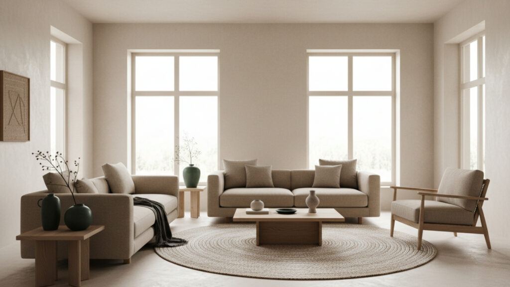 Neutral Earthy Color Palette for Serene Interiors