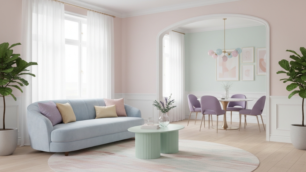 Pastel Shades for Soft and Airy Interiors