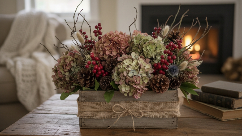 Rustic Winter Floral Decor for Cozy Interiors