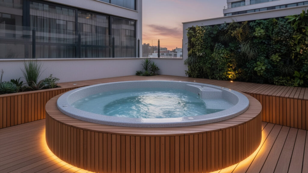 Outdoor Jacuzzi Lighting for Nighttime Ambience