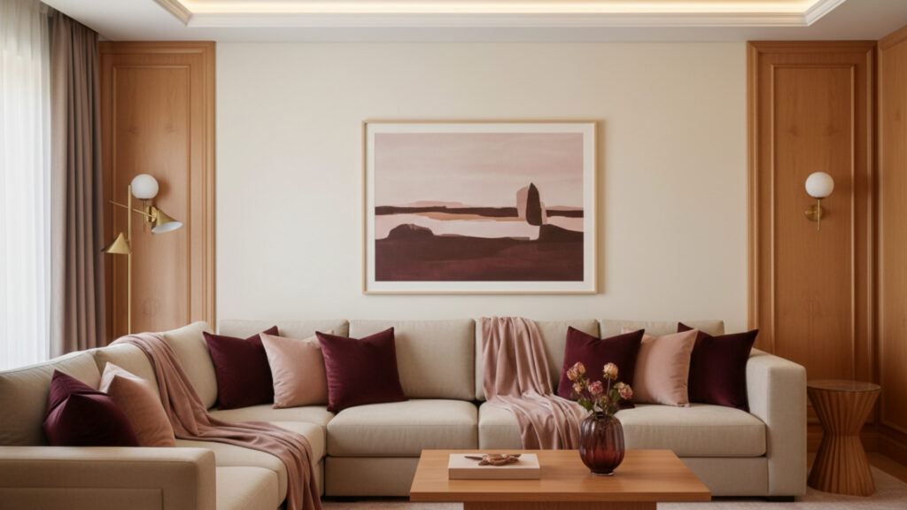 Soft Red, Blush & Burgundy Layered Color Palette