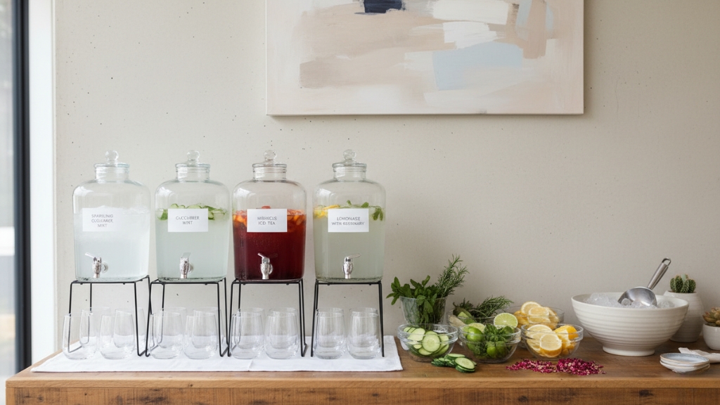stylish beverage stations for easy self service