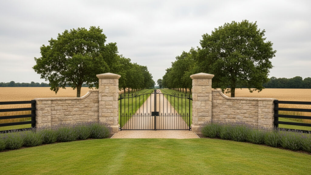 Symmetry and Balance in Farm Gate Entrance Ideas