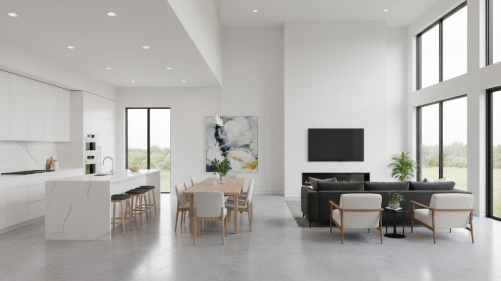 Traffic Flow Planning in Open Concept Floor Plans